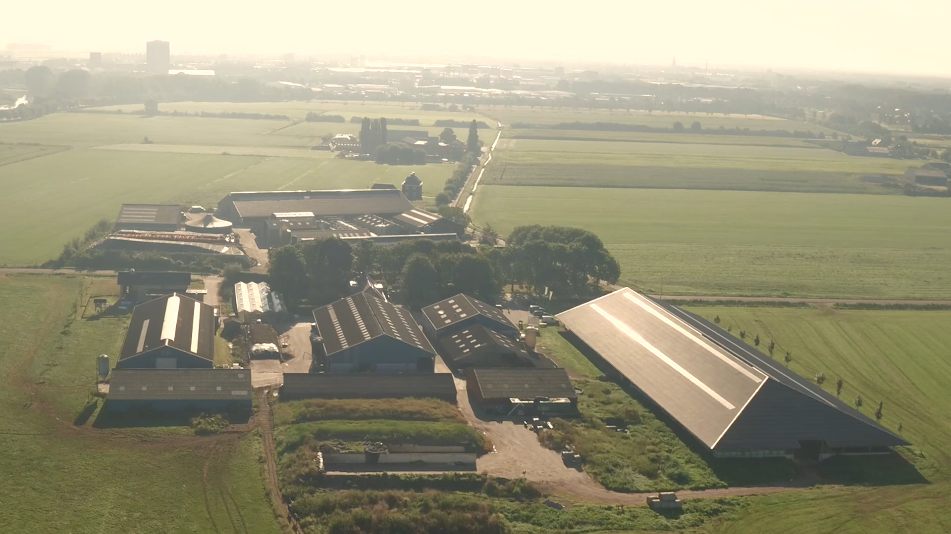 Vogelperspectief van een boerderij